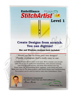 Embrilliance StitchArtist Level 1 Embroidery Design Software for Mac and PC (SA11)