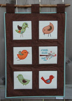 Embroidery Garden Birdie Applique Set