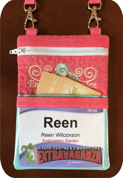 Embroidery Garden Event Badge Pouches
