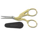 Gingher 3.5 Inch Stork Embroidery Scissors G-ST With Leather Sheath