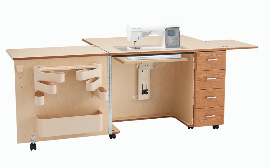 Inspira 4 Drawer with Drop Leaf Oak