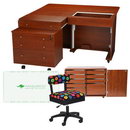 Kangaroo Sewing Furniture Dingo II, Kangaroo and Joey II Bundle Cabinet Set (Teak)