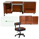 Kangaroo Sewing Furniture Dingo II and Wallaby II Bundle Cabinet Set (Teak)