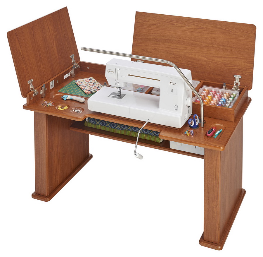 Koala Studios Sewing Station Cabinet Available In Teak Or White