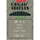 Organ Industrial Needles System DPx5 135x5 and 135x7 - 10pk Size 100/16