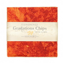 Stonehenge Gradations Brights Sunglow - 10 inch Squares 42 Pieces