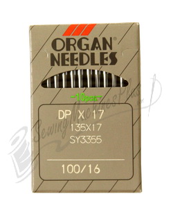 Organ Industrial Needles DPx17,135X17 #16 (10/pkg)