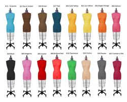 PGM Dress Forms Custom Color Codes 
