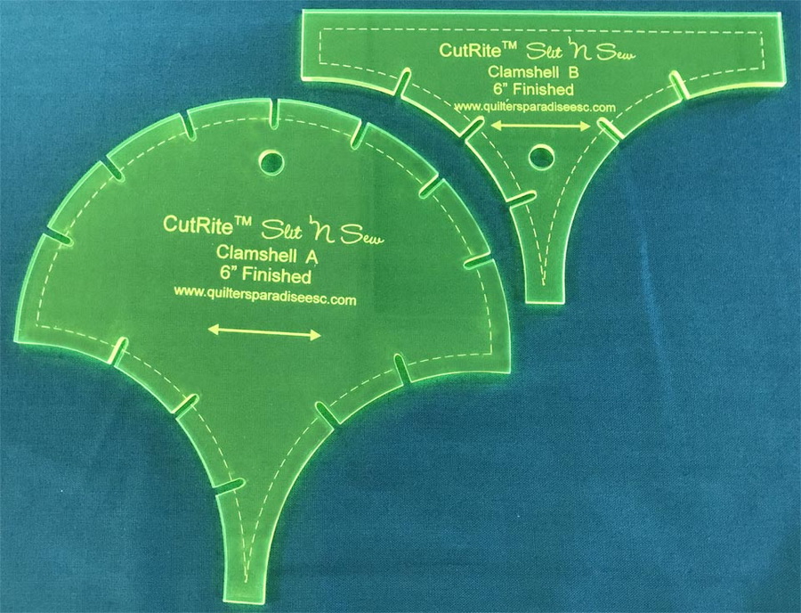 Quilter's Paradise Clamshell 6 Inch Finished Ruler Template