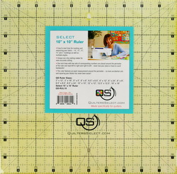 Quilters Select 10 inch x 10 inch Non-Slip Ruler