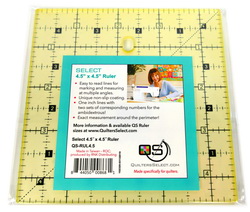 Quilters Select 4.5 inch x 4.5 inch Non-Slip Ruler