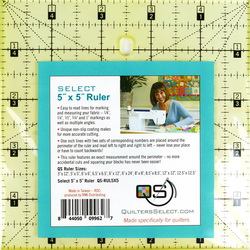 Quilters Select 5 inch x 5 inch Non-Slip Ruler