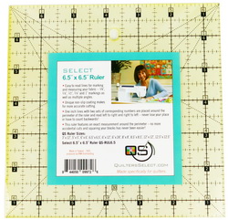 Quilters Select 6.5 inch x 6.5 inch Non-Slip Ruler