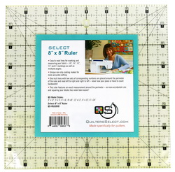 Quilters Select 8 inch x 8 inch Non-Slip Ruler