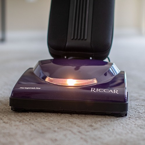 purple vacuum head with light