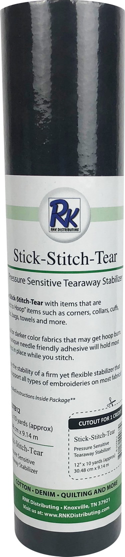 RNK Distributing Stick-Stitch-Tear Stabilzer (BLACK)
