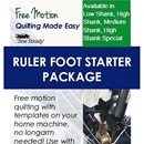 Domestic Ruler Foot With 12 Inch Arc Template / Stable Tape