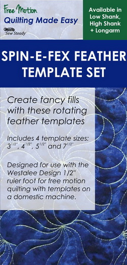 Westalee Spin-e-Fex Feather Set of 4 Templates
