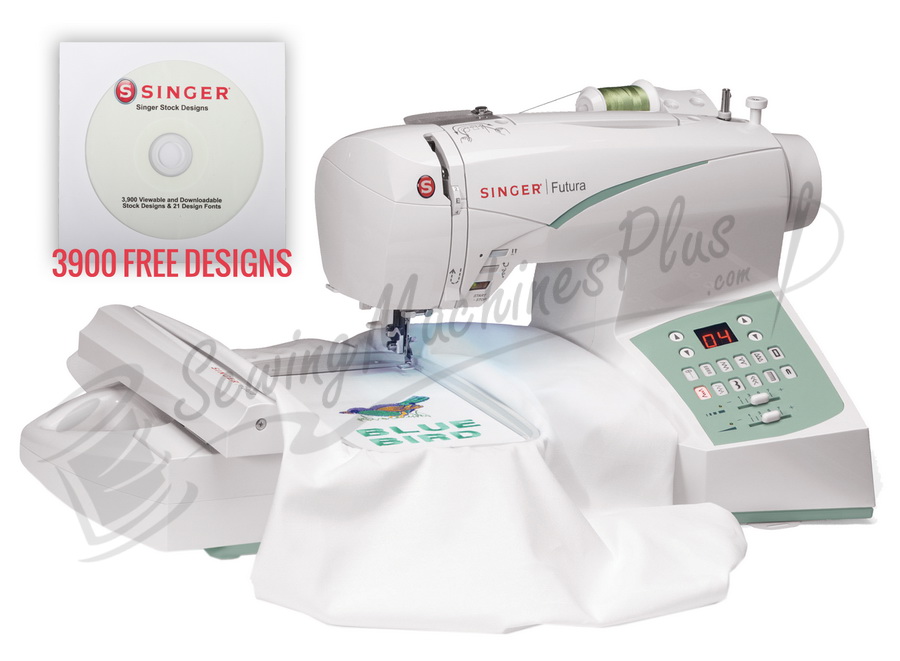 Singer Futura CE-250 Computerized Sewing and Embroidery Machine With 2 Hoop Size 