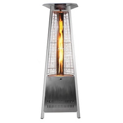 Sunheat Decorative Flame Triangle Stainless Steel Patio Heater PHTRSS-34