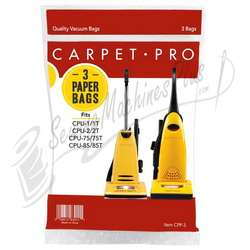 3-Pack Carpet Pro HEPA Media Vacuum Bags CPP-3