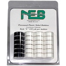 NEB Pre-wound Plastic Bobbins 24 pk - 18 White 6 Black