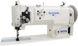 Techsew 1660 Flatbed Compound Feed Industrial Sewing Machine with Assembled Table and Motor