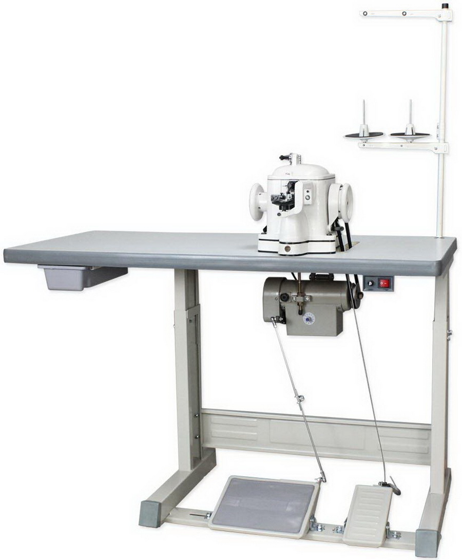 Techsew 202 Medium Fur Industrial Sewing Machine with Assembled Table