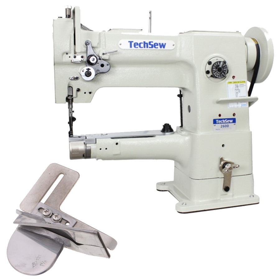 Techsew 2600 Narrow Cylinder Industrial Sewing Machine with Binding Kit