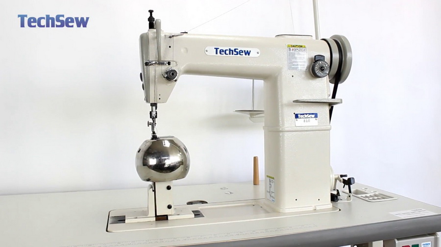 Techsew 810 Post Bed Roller Foot Industrial Sewing Machine With Wig