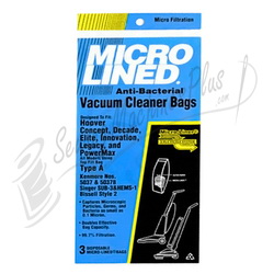 DVC Hoover A Paper Bag 3pk Microlined Top Fill (06.741)